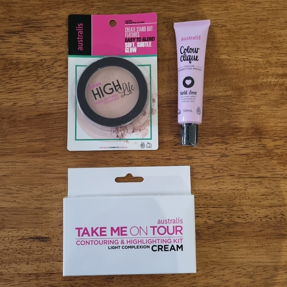 Australis Other - AUSTRALIS Cosmetics 3 x Face Items. Primer, Contour & Highlighter NWT